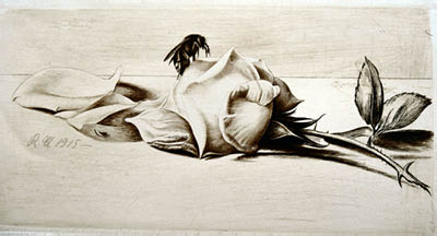 Richard M&uuml;ller (1874-1954),Die Darstellung der Rose erinnert an die Lehrjahre in der
Mei&szlig;ner Manufaktur,The rose reminds of M&uuml;llers early years in the
Meissen-Porcelain-Manufacture