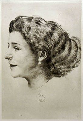 Richard M&uuml;ller (1874-1954),eines von M&uuml;llers fr&uuml;hen Modellen (Frau Morawe),one
of Muellers early models (Ms. Morawe)