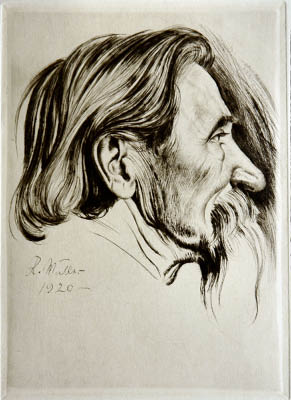 Richard M&uuml;ller
(1874-1954),Mesiterhafte Skizze eines Akademiemodells,masterly executed sketch of an
academy-model