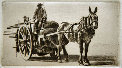 Richard M&uuml;ller (1874-1954),spontane Skizze, direkt vor dem Motiv radiert,spontaneous
sketch, etched directly in front of the motif